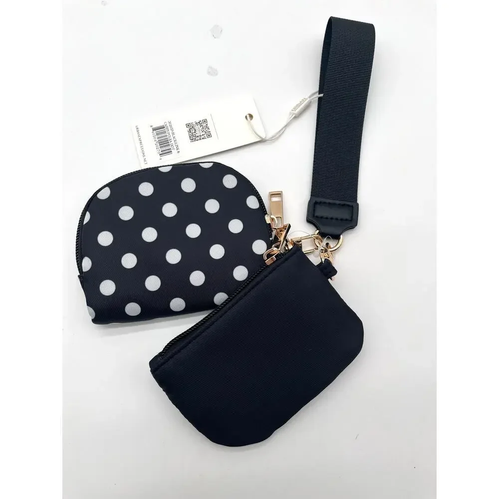 URBAN EXPRESSIONS NWT 2 Piece, Link & Carry, Polka Dot Wristlet